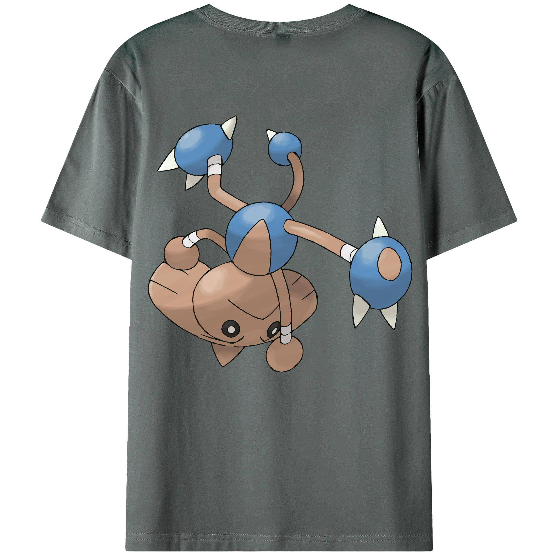 （画像用） ポケットモンスター Pokémon 綿100％ メンズ半袖Tシャツ（バックプリント） 通気性